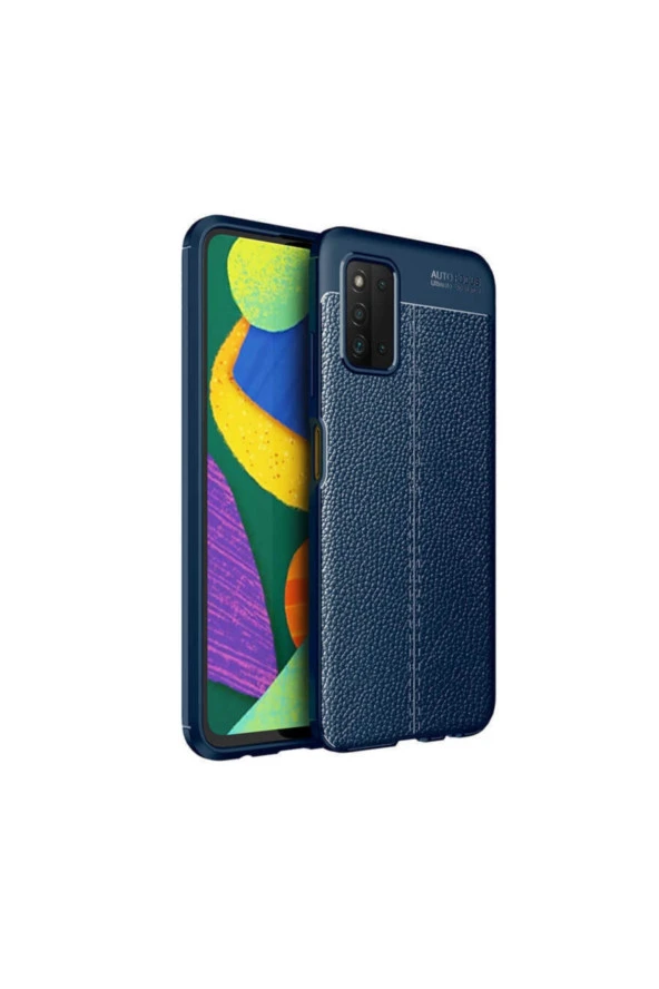 Galaxy A03s Kılıf Niss Silikon Deri Görünümlü Lacivert ürün görseli