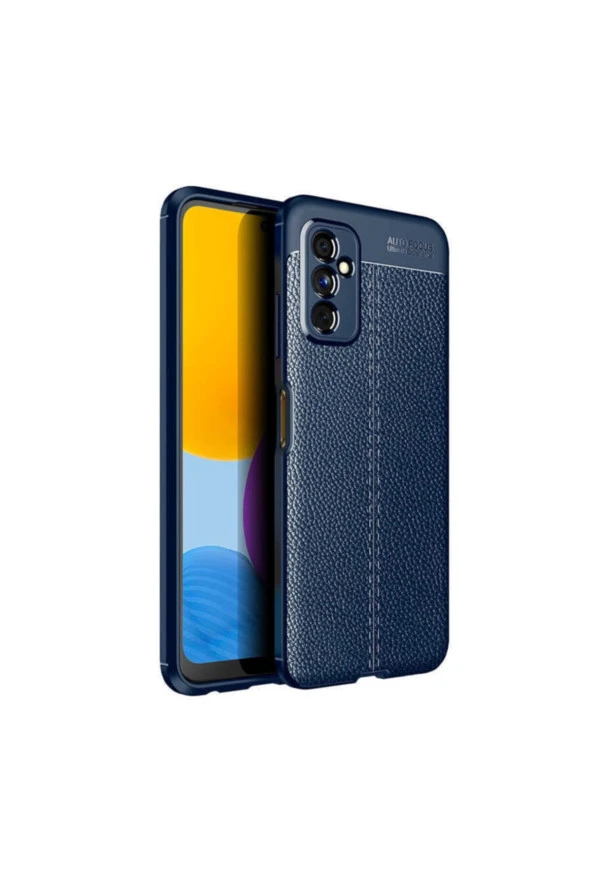 Galaxy M52 Kılıf Niss Silikon Deri Görünümlü Lacivert ürün görseli
