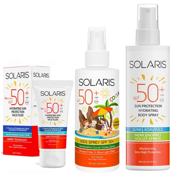 Solaris Tüm Ciltler İçin SPF 50+ Güneş Kremi ve Çocuk Güneş Kremi Sprey ve Güneş Koruyucu Krem Sprey - 2
