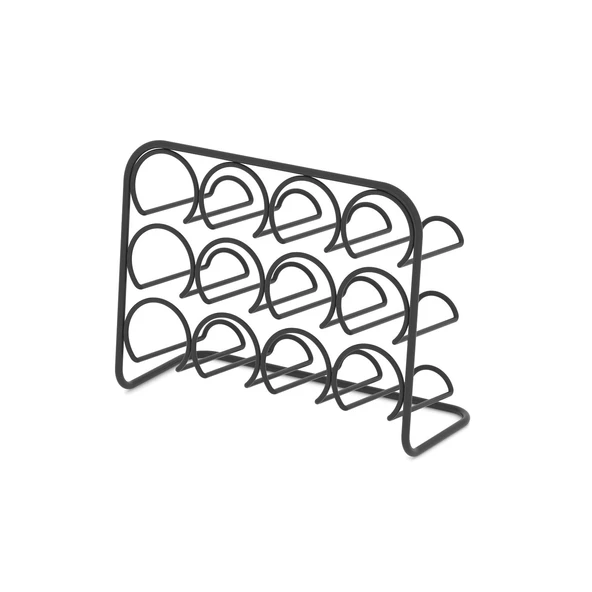 TEKNOTEL METAL 12LÜ TUZLUK BAHARATLIK ORGANİZER STAND MAT SİYAH MG027 - 3