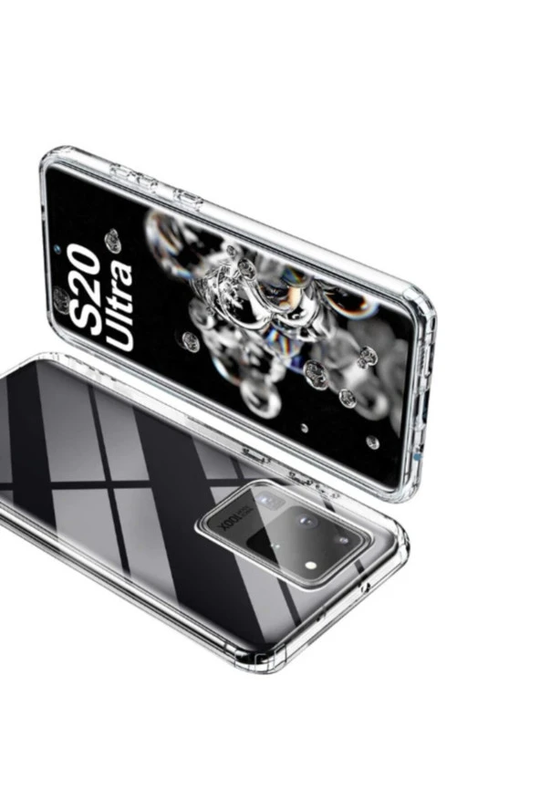 Galaxy S20 Ultra Cvzr01 360 Tam Koruma Silikon Kılıf Şeffaf - Resim 2