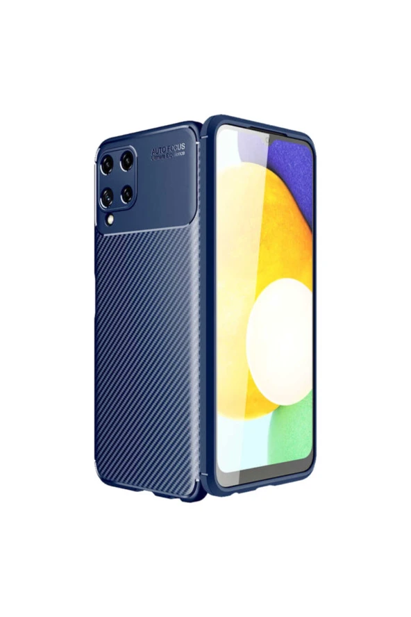 Samsung Galaxy A22 4g Uyumlu Kılıf Karbon Delüx Tpu Silikon Lacivert ürün görseli