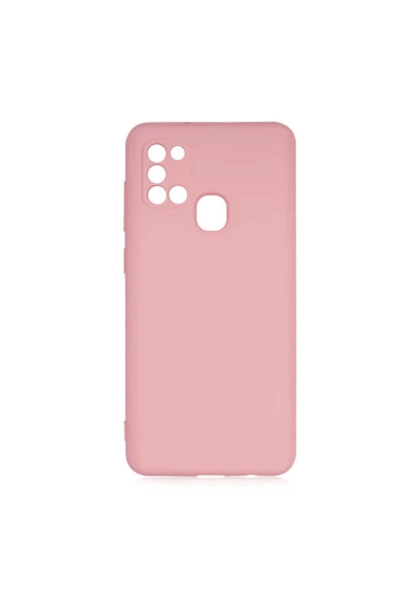 Galaxy A21s Kılıf Delux Silkytermoplastik Kılıf Açık Pembe