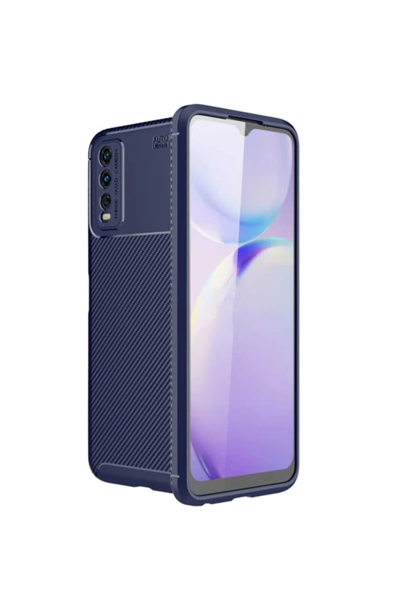 Vivo Y11s Kılıf Karbon Delüx Tpu Silikon Lacivert ürün görseli