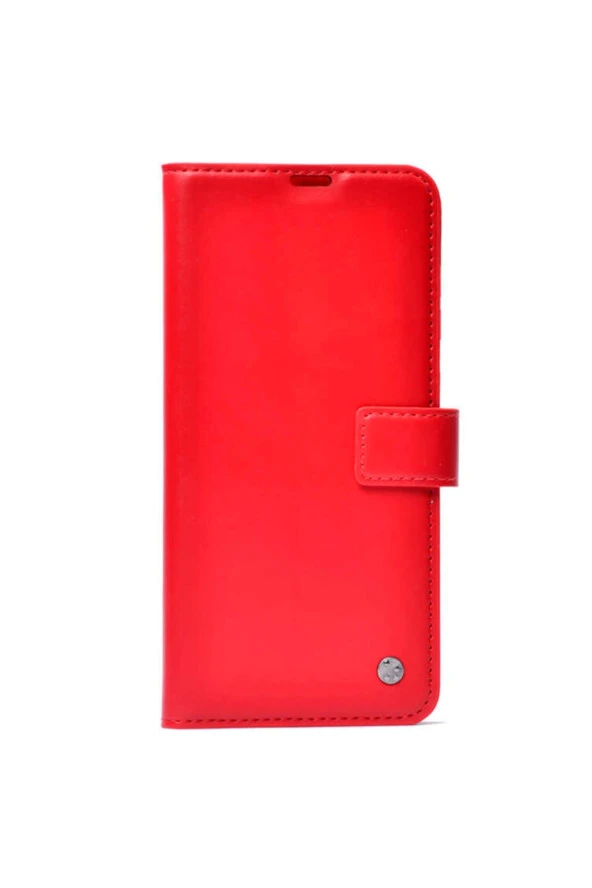 General Mobile Gm21 Pro Uyumlu Standlı Para Gözlü Delux Cüzdan Kırmızı ürün görseli