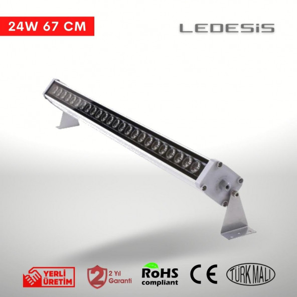 Ledesis Turkuaz Wallwasher Duvar Boyama 67 cm (24W) - 2