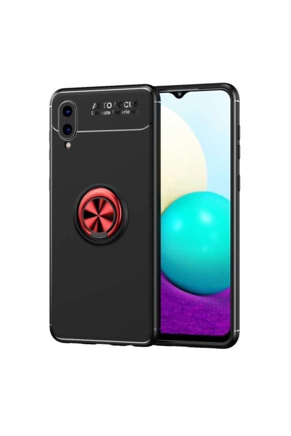 Galaxy A02 Novel Silikon Kılıf Siyah-kırmızı ürün görseli