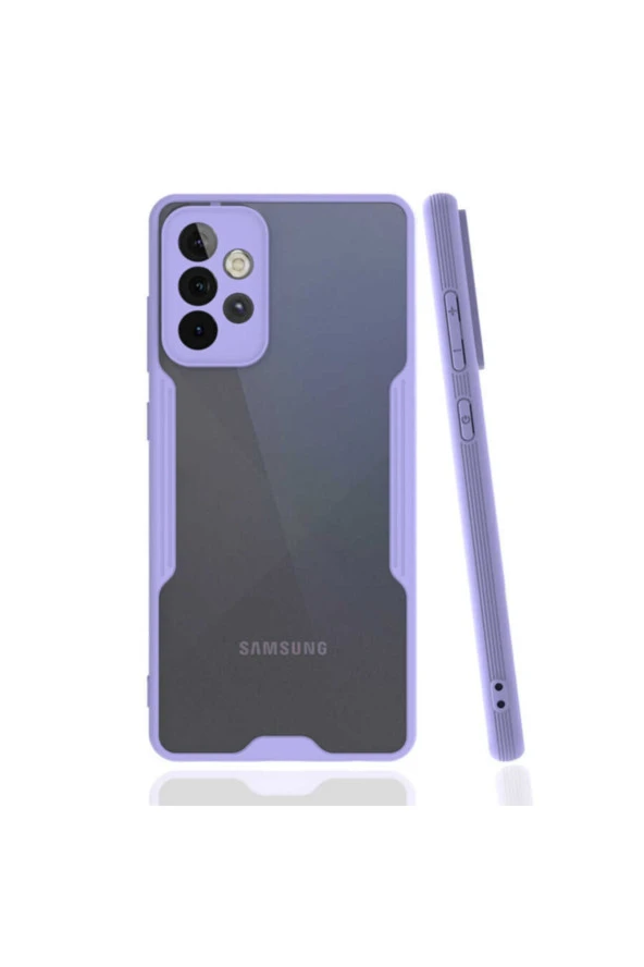 Galaxy A32 4g Renkli Kenar Perfe Tpu Silikon Kılıf Mor ürün görseli