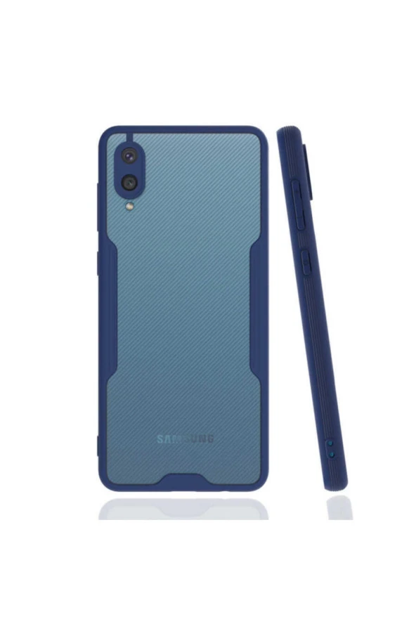 Galaxy A02 Renkli Kenar Perfe Tpu Silikon Kılıf Mavi ürün görseli