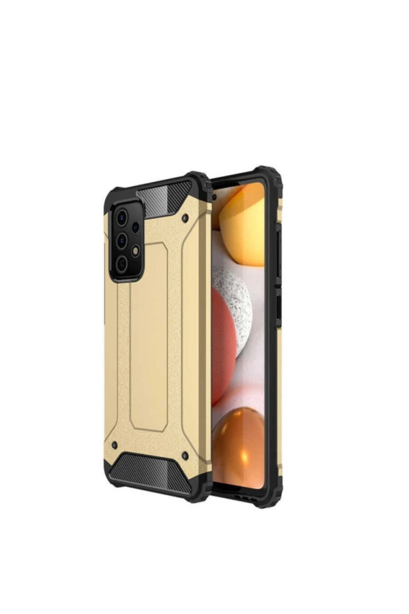Galaxy A52 Kılıf Shockproof Slikon Zırh Gold ürün görseli