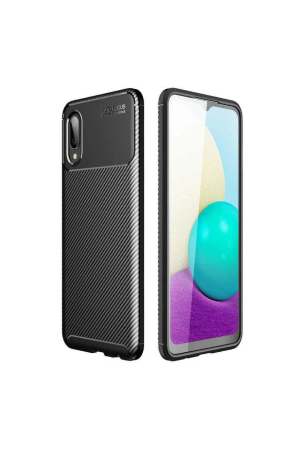 Galaxy A02 Kılıf Karbon Delüx Tpu Silikon Siyah ürün görseli