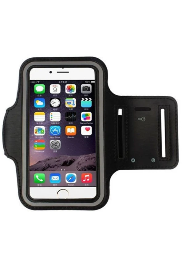 Galaxy M10 Kol Bandı Kılıf Koşu Bandı Kulaklık Çıkışlı Armband Su Geçirmez Siyah - 4