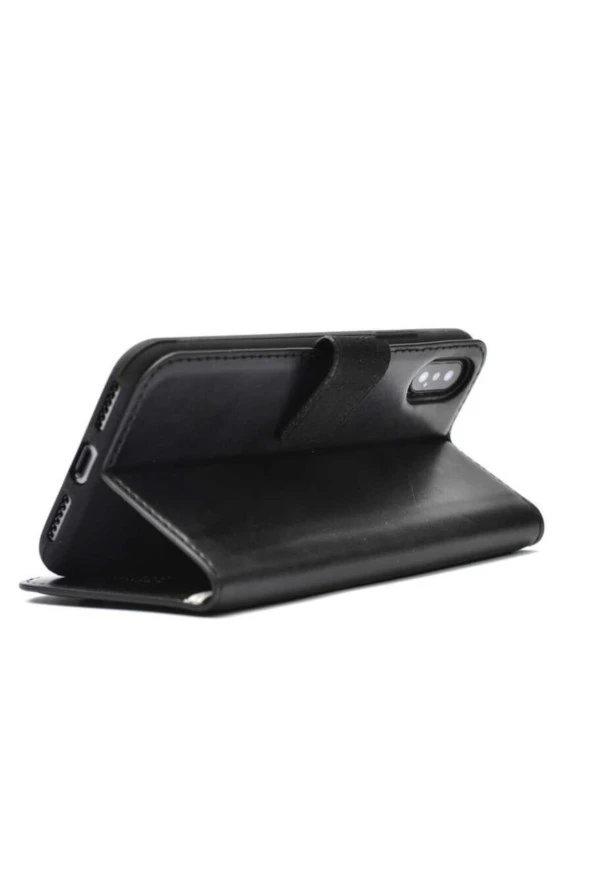 Galaxy J730 Pro Standlı Para Gözlü Delux Cüzdan Kırmızı - Resim 3