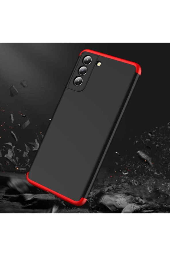 Galaxy S21 Ultra Kılıf Soft Hard Koruma Ays Mavi - Resim 3