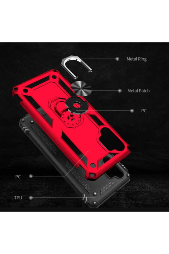 Galaxy A32 5g Shockproof Yüzük Tutuculu Vega Siyah - Resim 3