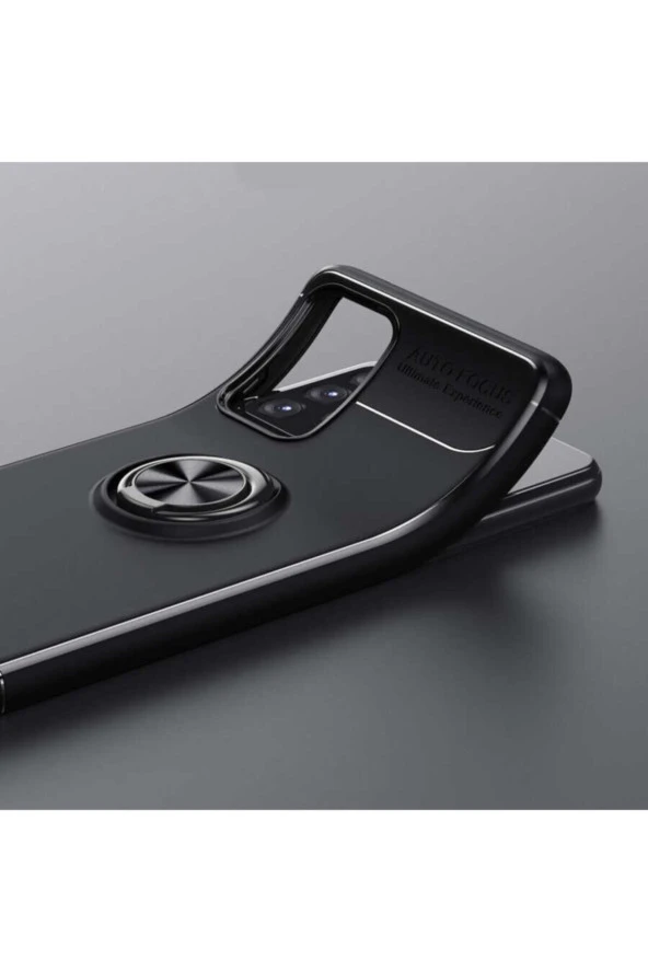 Galaxy A52 Novel Silikon Kılıf Siyah - Kırmızı - Resim 3