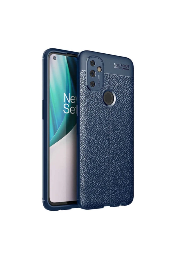 Oneplus Nord N100 Kılıf Niss Silikon Deri Görünümlü Lacivert ürün görseli