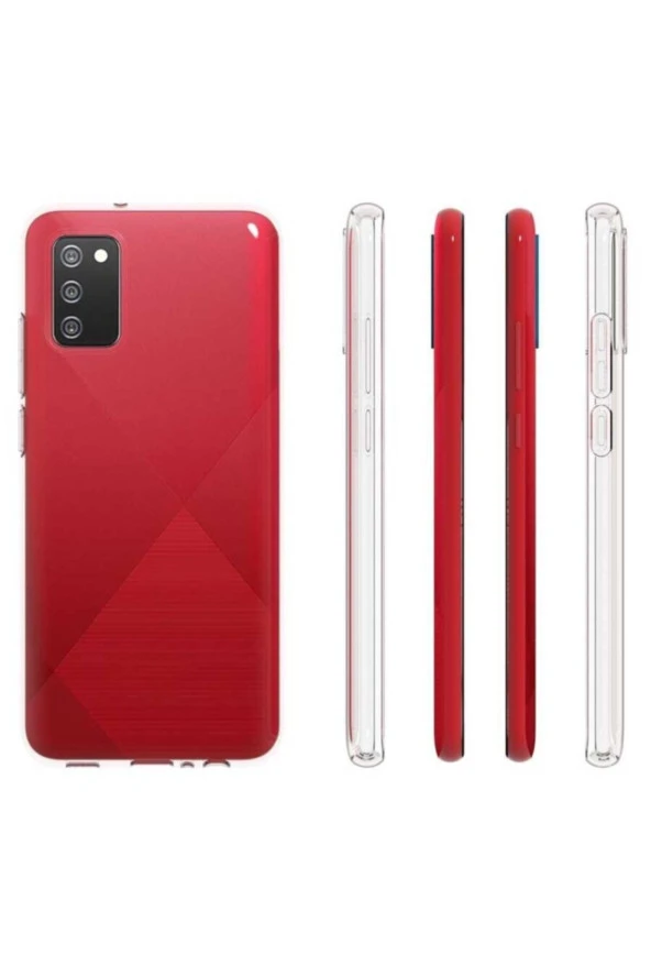 Galaxy A02s Kılıf Süper Silikon Kapak Şeffaf - Resim 3