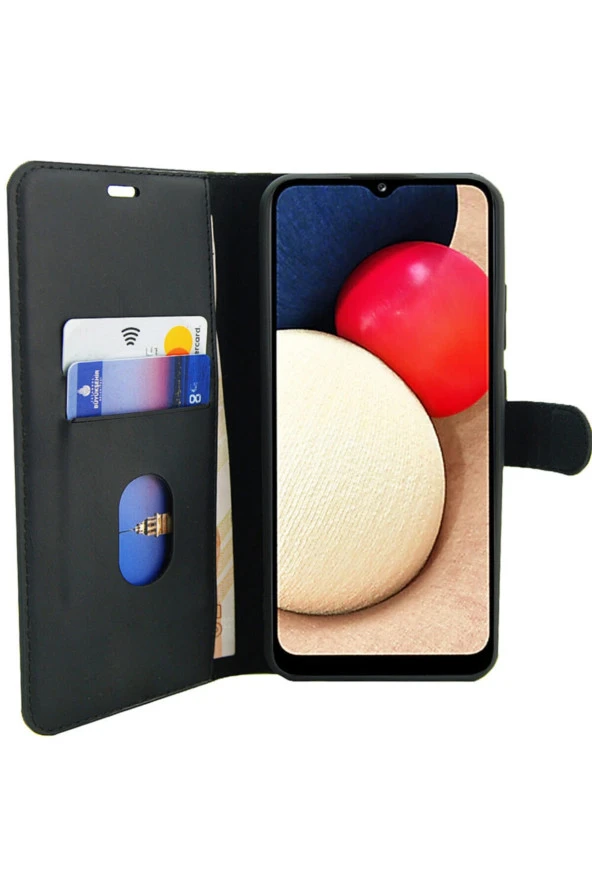 General Mobile Gm20 Standlı Para Gözlü Kapaklı Trendx Cüzdan Siyah ürün görseli