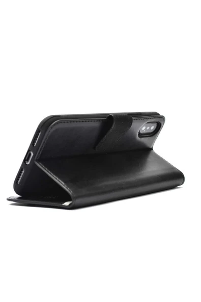 Galaxy A02s Standlı Para Gözlü Delux Cüzdan Siyah - Resim 6