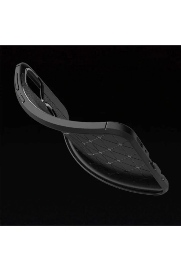 Galaxy M21 Kılıf Niss Silikon Deri Görünümlü Lacivert - Resim 3