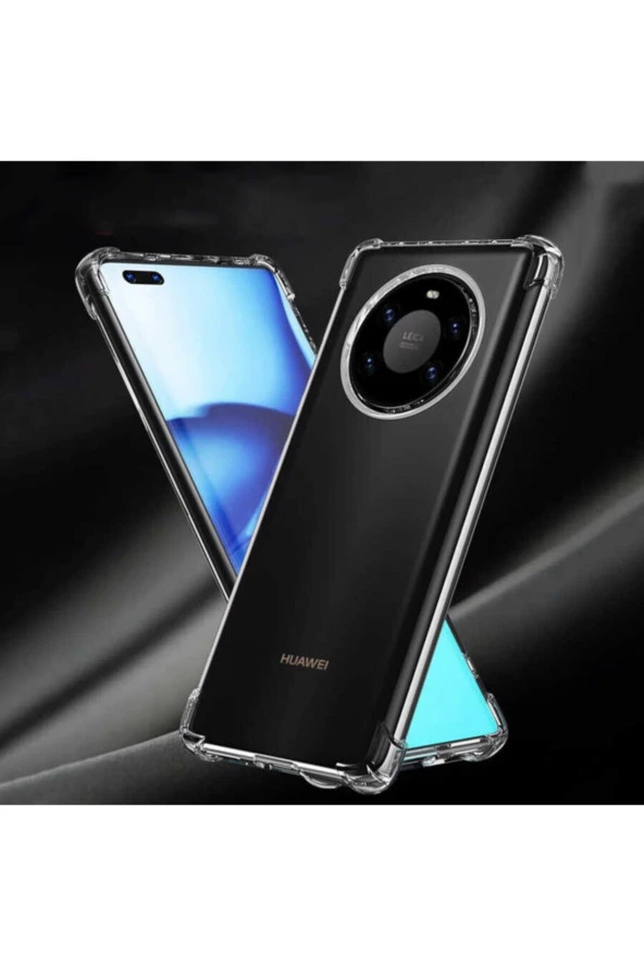 Mate 40 Pro Uyumlu Kılıf Clear Anti-shock Sert Arka Kapak Şeffaf - Resim 3
