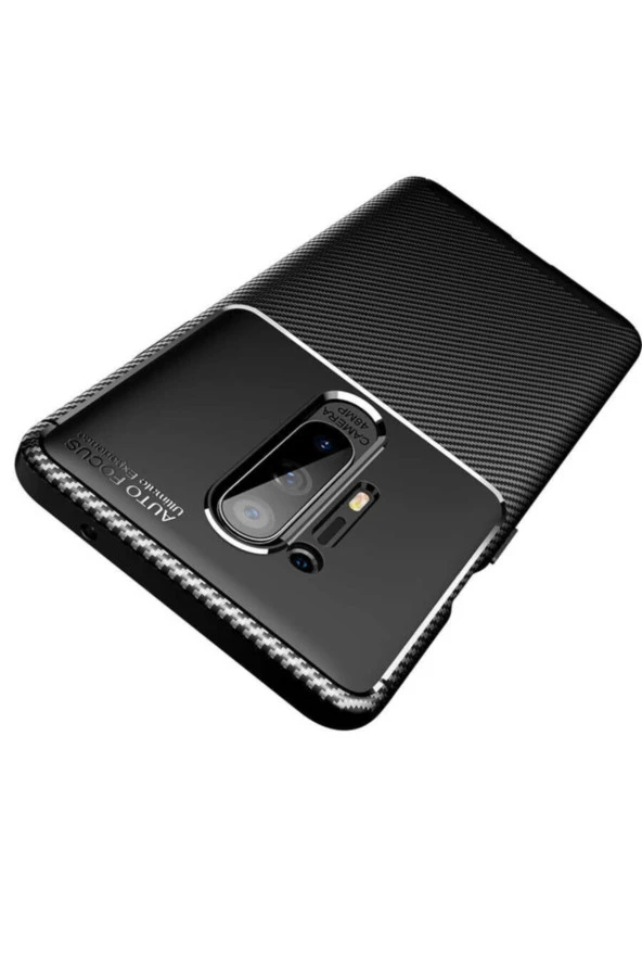 One Plus 8 Pro Kılıf Karbon Delüx Tpu Silikon Lacivert - Resim 3