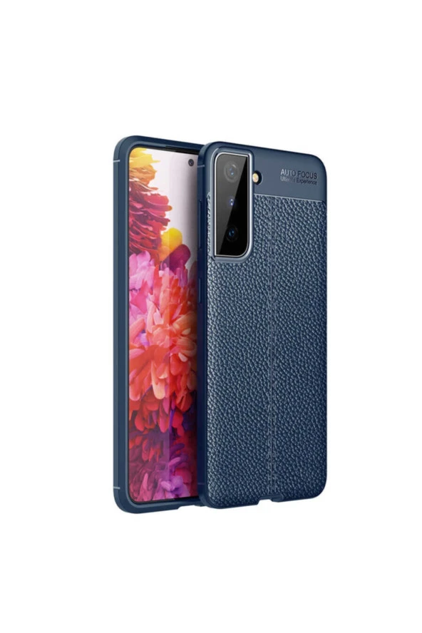 Galaxy S21 Plus Kılıf Niss Silikon Deri Görünümlü Lacivert ürün görseli