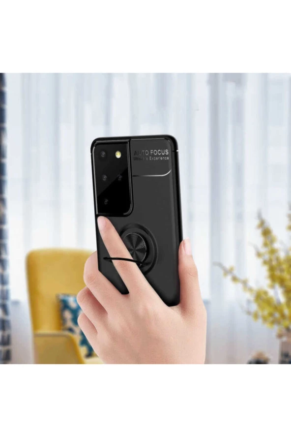 Galaxy S21 Ultra Novel Silikon Kılıf Siyah-rosegold - Resim 4