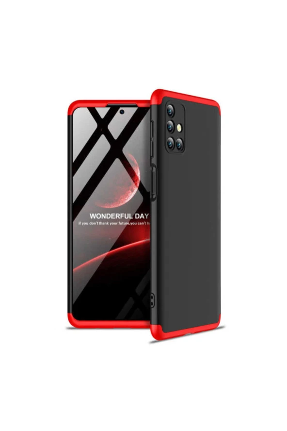 Galaxy M31s Kılıf Soft Hard Koruma Ays Siyah-kırmızı ürün görseli 1
