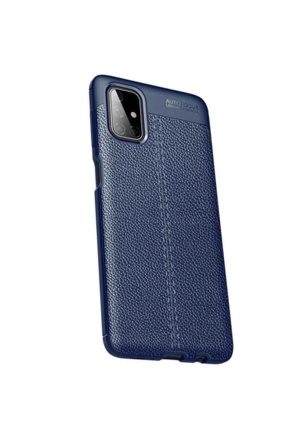 Galaxy M51 Kılıf Niss Silikon Deri Görünümlü Lacivert ürün görseli