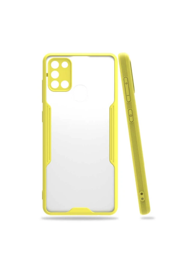 Galaxy A51 Renkli Kenar Perfe Tpu Silikon Kılıf Sarı ürün görseli 1