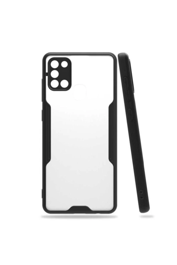 Galaxy A31 Renkli Kenar Perfe Tpu Silikon Kılıf Siyah ürün görseli