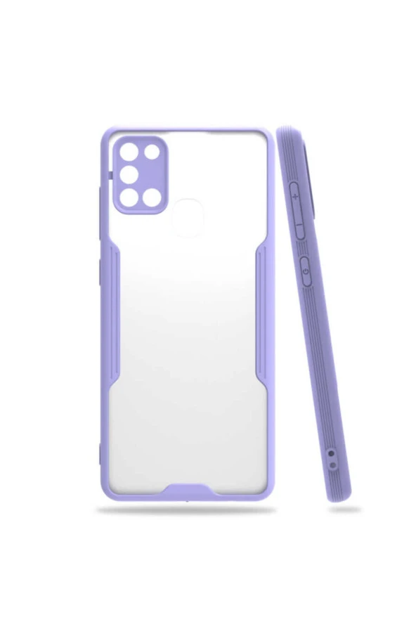 Galaxy A31 Renkli Kenar Perfe Tpu Silikon Kılıf Mor ürün görseli