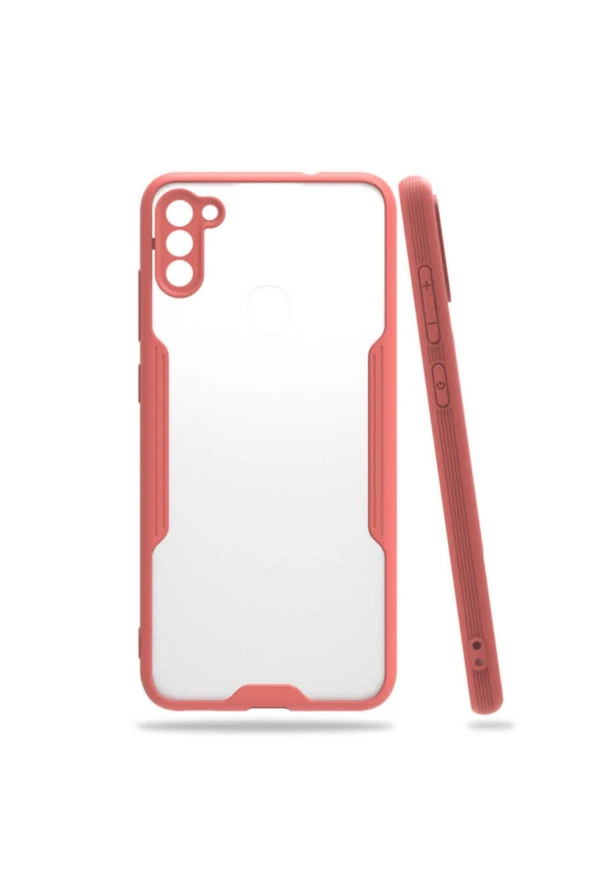 Galaxy M11 Renkli Kenar Perfe Tpu Silikon Kılıf Pembe ürün görseli