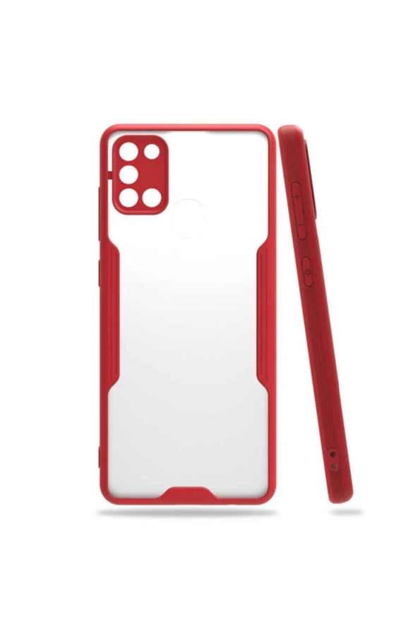 Galaxy A51 Renkli Kenar Perfe Tpu Silikon Kılıf Kırmızı ürün görseli