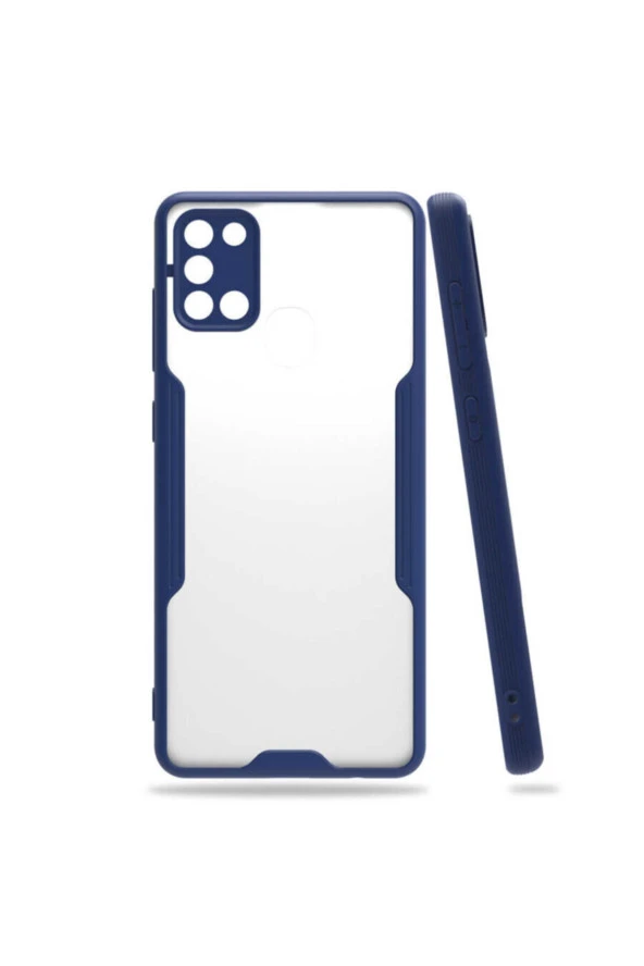 Galaxy A92 Renkli Kenar Perfe Tpu Silikon Kılıf Lacivert ürün görseli