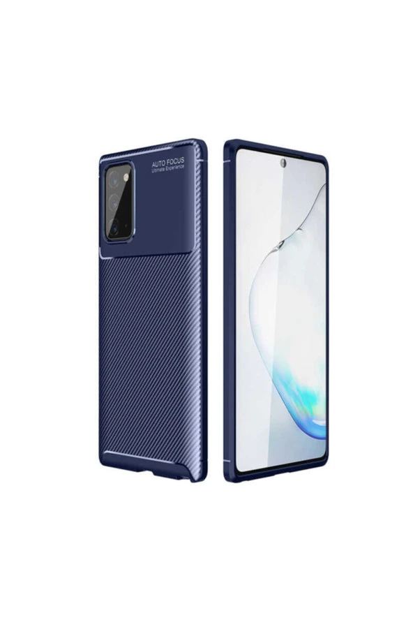 Galaxy Note 20 Kılıf Karbon Delüx Tpu Silikon Dlx Lacivert