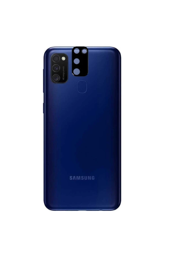 Samsung Galaxy M21 Ile Uyumlu 3d Kamera Lens Koruma Z-panoply Tam Kaplayan Kamera Koruma Siyah