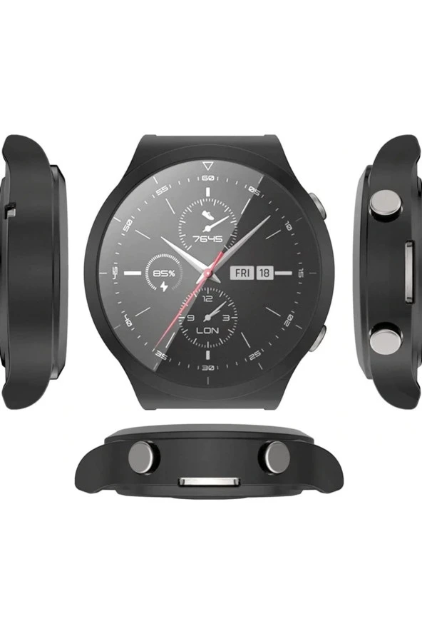 Huawei Watch Buds Ile Uyumlu Aurora Ekran Koruma Hafif Ve Kompakt Ekran Koruyucu Silikon Siyah - Resim 3