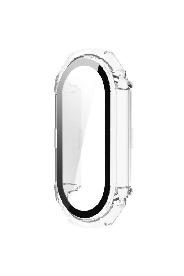 Xiaomi Mi Band 8 Ile Uyumlu Sert Pc Kasa Korumalı Gard Çerçeve Şeffaf - 2