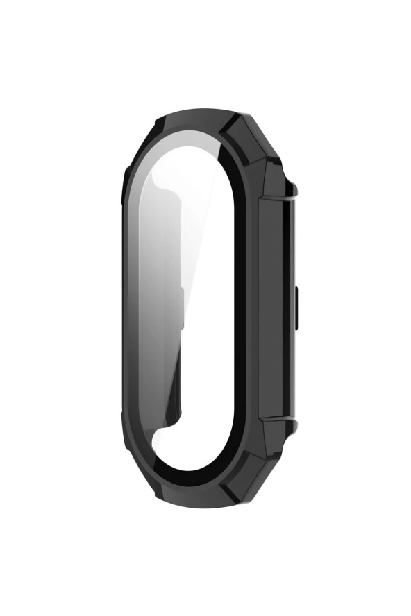Xiaomi Mi Band 8 Ile Uyumlu Sert Pc Kasa Korumalı Gard Çerçeve Siyah - Resim 2