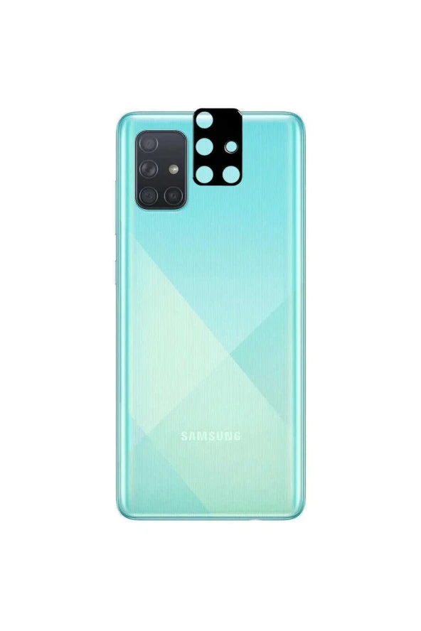 Samsung Galaxy A71 Ile Uyumlu 3d Kamera Lens Koruma Z-panoply Tam Kaplayan Kamera Koruma Siyah