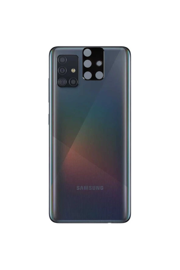 Samsung Galaxy A51 Ile Uyumlu 3d Kamera Lens Koruma Z-panoply Tam Kaplayan Kamera Koruma Siyah
