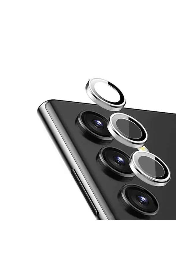 Galaxy S23 Plus Ile Uyumlu Kamera Lens Koruyucu Ineffable Kamera Lens Koruma Gümüş ürün görseli