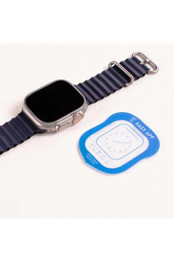 Apple Watch Ultra Ile Uyumlu 49mm Easy Temperli Cam Ekran Koruyucu Renksiz - 3