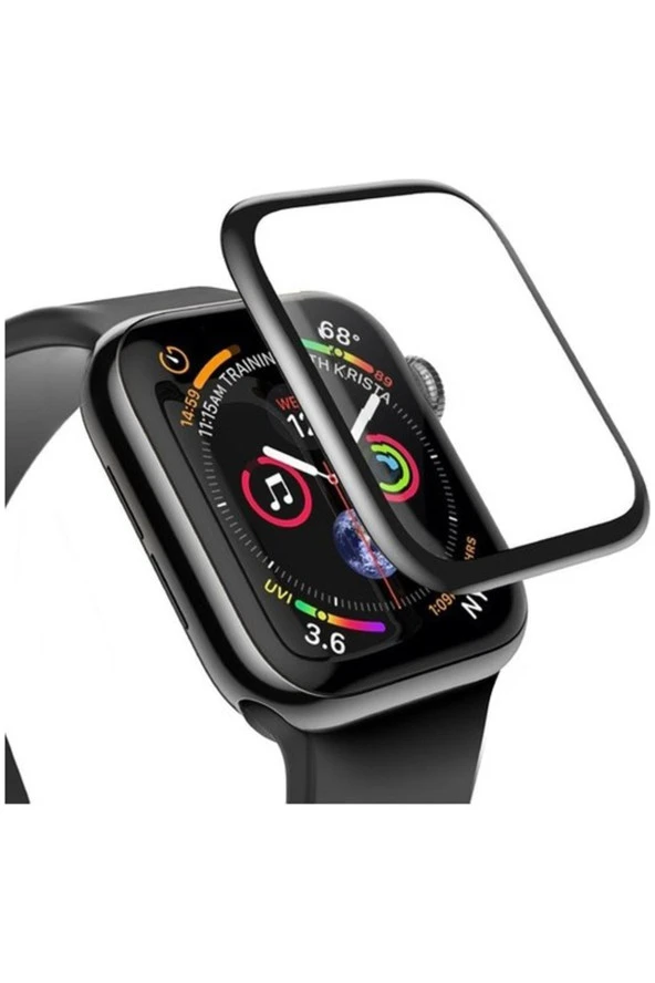 Apple Watch Series 8 Gps 41 mm Uyumlu Tam Kaplayan Kavisli Ekran Koruyucu 3d Lively Film Siyah - Resim 2