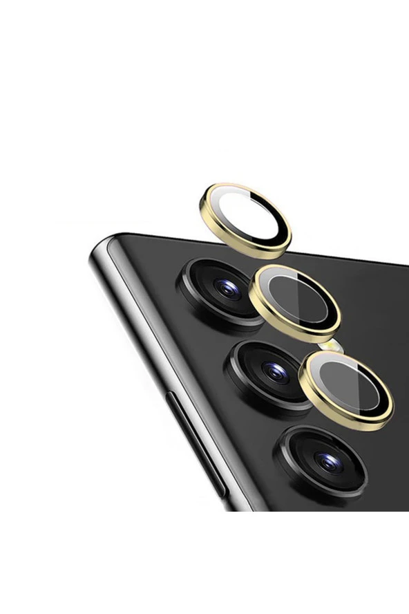 Galaxy S23 Plus Ile Uyumlu Kamera Lens Koruyucu Ineffable Kamera Lens Koruma Gold ürün görseli