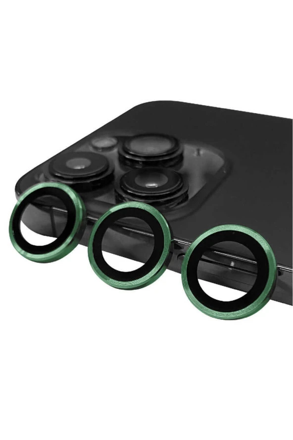 Iphone 14 Pro Max Ile Uyumlu Profesyonel Kamera Lens Koruma Camcov Koyu Yeşil ürün görseli