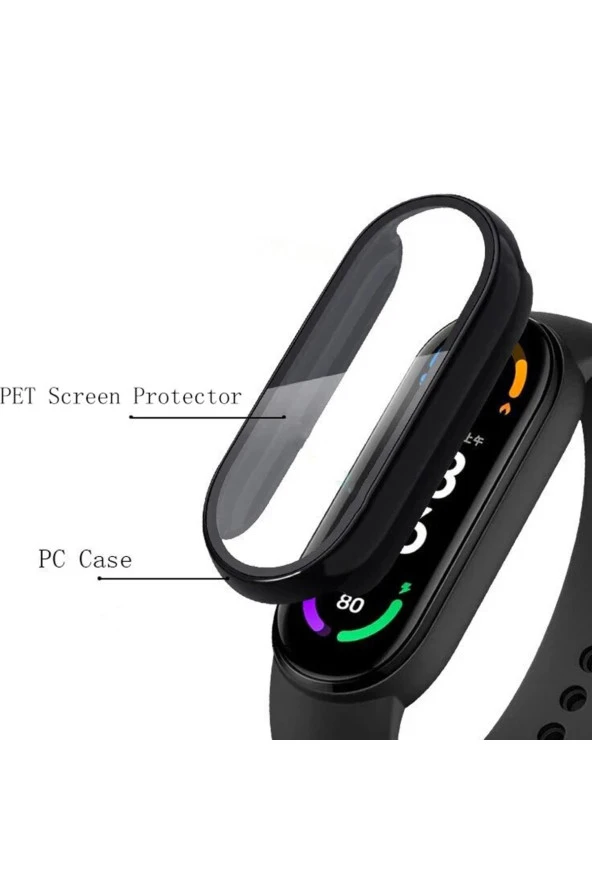 Xiaomi Mi Band 7 Ile Uyumlu Tam Kapatan Önü Kapalı Serendipity Tempered Ekran Koruma Şeffaf - Resim 2